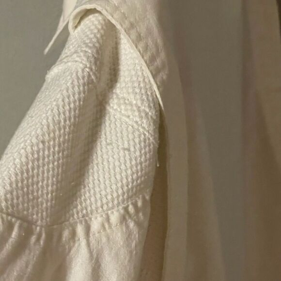 Vintage Retro 1980s Dawn lightweight white medium cotton blend canvas jacket - Picture 8 of 15